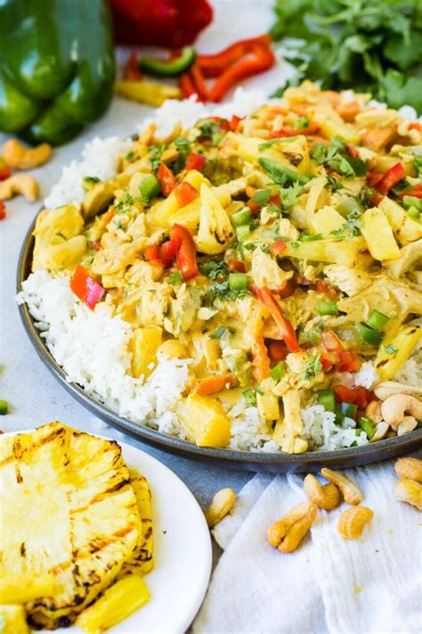 Creamy Pineapple Coconut Chicken Curry - Oh Sweet Basil