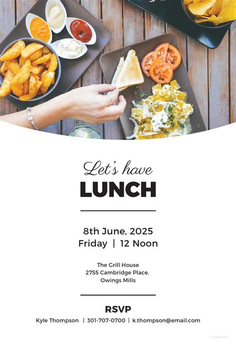 Lunch Invitation Template - 34+ Free PSD, PDF Documents Download | Free & Premium Templates