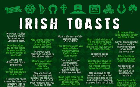 St Patricks Day Poster Irish Drinks & Toasts Instant Digital Download ...