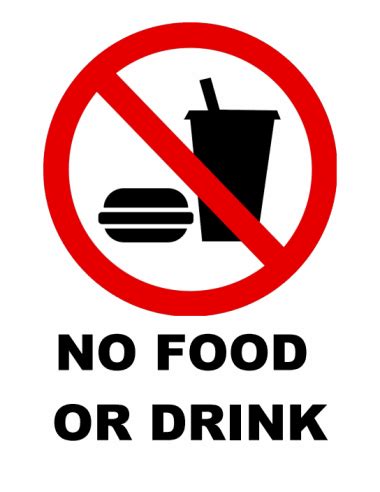 No Food Or Drink Sign Printable - ClipArt Best