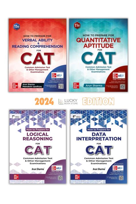 CAT Books by Arun Sharma 2024 (Set of 4) - Quant, LR, DI, Verbal - Lucky Book Store