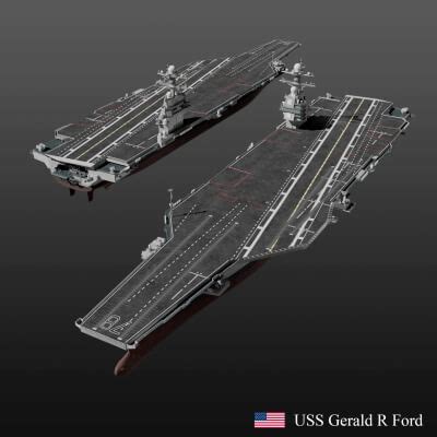 USS Gerald R Ford - 3D Model by ennuishao