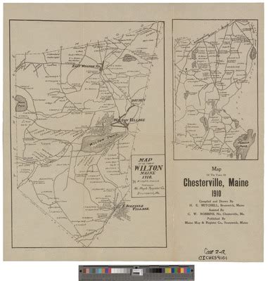 "Map of the Town of Chesterville, Maine in 1910" by Harry Edward ...