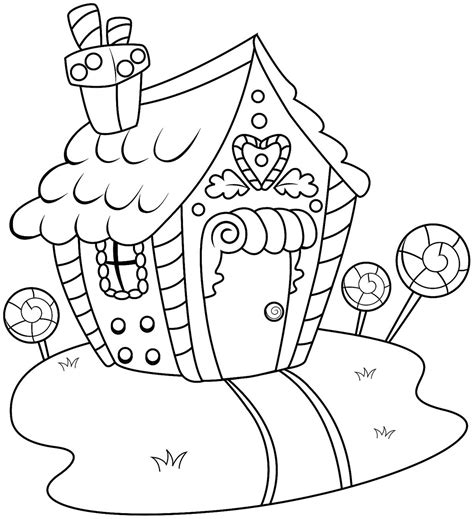 Gingerbread House Coloring Pages: Printable Coloring, Activity & Game Pages Featuring ...