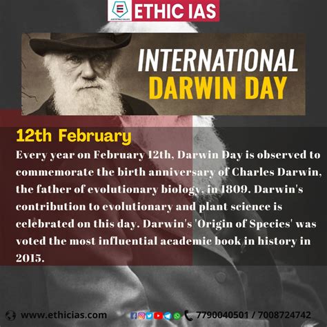 12 February – Darwin Day - ETHIC