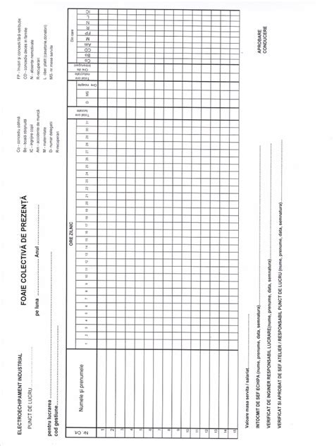 Anexa 3 Procedura Pontaj-Pontaj | PDF