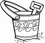 Bucket And Shovel On The Beach Coloring Pages  Best Place To Color sketch template