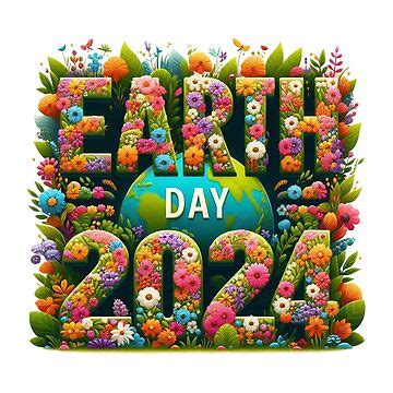 "Earth Day 2024" Sticker for Sale by BukovskyART | Redbubble