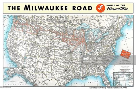 Restored 1951 Railroad Map. US Railroad lines in 1951. Milwaukee ...