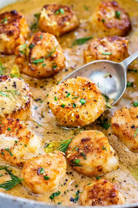 Pan-Seared Scallops with Lemon Garlic Sauce | Recipe | Seafood recipes, Seafood dinner, Best ...