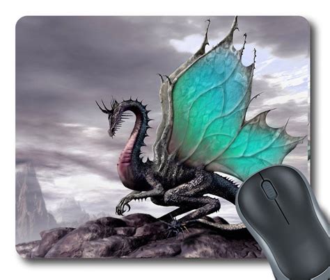 GCKG Creative Dragon Mouse Pad Personalized Unique Rectangle Gaming Mousepad 9.84"(L) x 7.87"(W ...