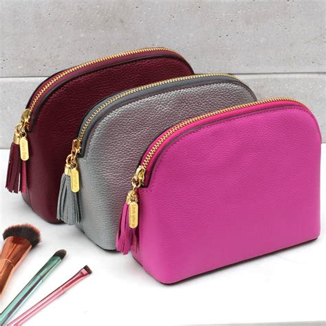 luxury leather cosmetic or toiletries bag by hurleyburley ...