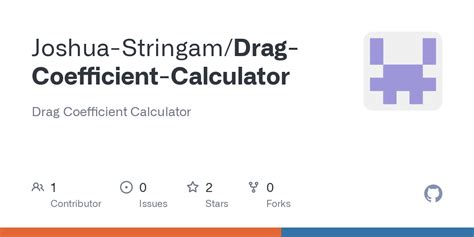 GitHub - Joshua-Stringam/Drag-Coefficient-Calculator: Drag Coefficient Calculator