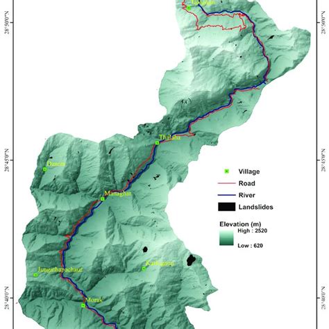 Location map of the study area: (a) Jajarkot district in Nepal around... | Download Scientific ...