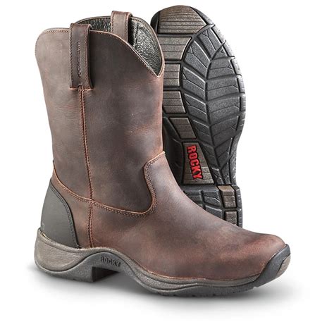 Men's Rocky® Waterproof Pull-on BarnStormer Boots, Saddle Brown ...