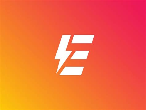 "E" for Energy (2nd option) | Single letter logo design, Single letter logo, Energy logo design