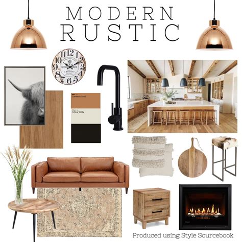 Modern Rustic Style Mood Board Interior Design Mood Board by hayleighwindsor - Style Sourcebook