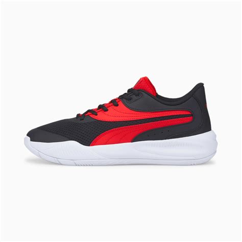 Triple Basketball Shoes | Puma Black-High Risk Red | PUMA Shop All Puma ...