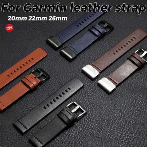 Genuine Leather Watch band For Garmin Fenix 7 7S 7X 6S 6X 6 Watchband Wriststrap Fenix 5S 5X 5 ...