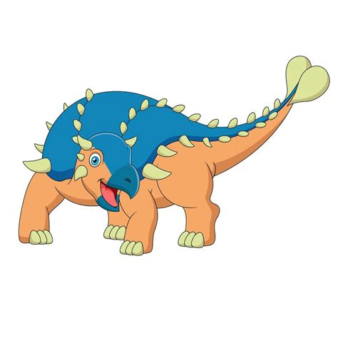 Cute ankylosaurus cartoon. Cute animal cartoon. Vector illustration 13431392 Vector Art at Vecteezy