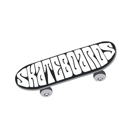 Skateboard image template.ai Royalty Free Stock SVG Vector