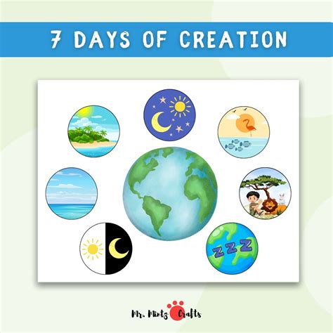 7 Days of Creation Printable | Crafts for the 7 days of Creation | Made By Teachers