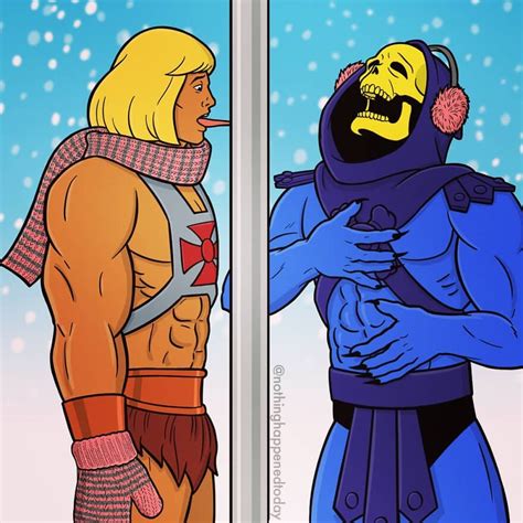 21 Illustrations Of Shenanigans Between He-Man And Skeletor In Various ...