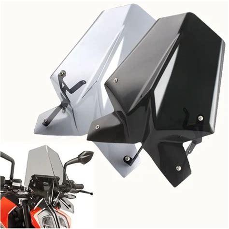 ABS Windshield Windscreen w/ Mounting Bracket for KTM Duke 125 390 ...