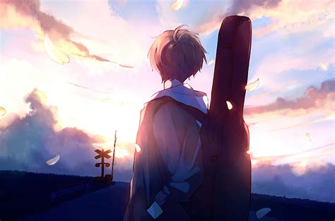 2560x1700 Anime Boy Guitar Painting Chromebook Pixel ,HD 4k Wallpapers,Images,Backgrounds,Photos ...