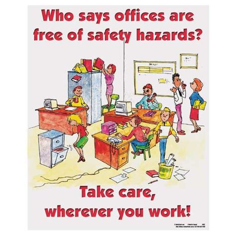 Safetyposter.Com Safety Poster, Who Says Offices Are, ENG SW0032 | Zoro