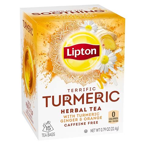 Lipton Terrific Tumeric Herbal Tea Bags - Shop Tea at H-E-B