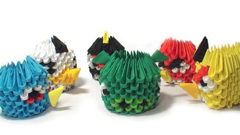 3D origami mini angry birds by Girnelis on DeviantArt