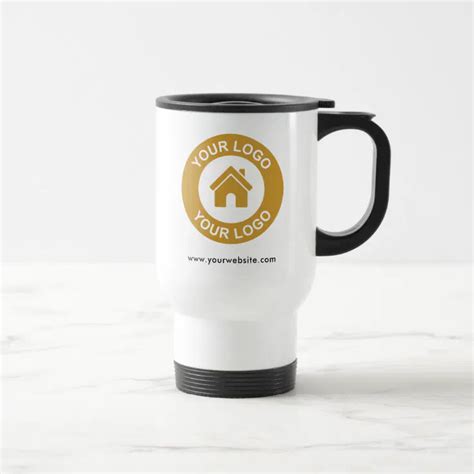 Custom Business Logo Promotional Travel Mug | Zazzle