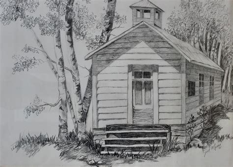 One Room Schoolhouse Drawing by Jill Myers - Fine Art America