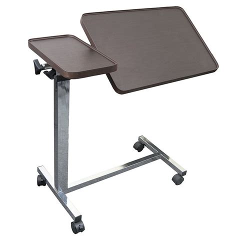 Vaunn Medical Adjustable Tilt Top Overbed Bedside Table for Home ...