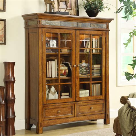 Oak Bookcases With Glass Doors - Ideas on Foter