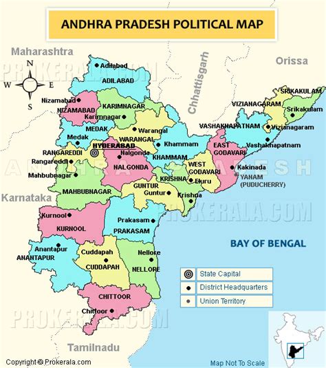 Andhra Pradesh Map | Political Map of Andhra Pradesh | State Map of Andhra Pradesh