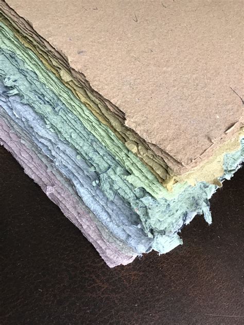 5 sheets 8.5x11 inch Muted Rainbow recycled watercolor paper, colorful watercolor paper, vegan ...