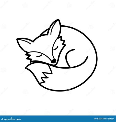 Vector Isolated Black and White Fox Icon. Creative Logo Concept Stock Vector - Illustration of ...