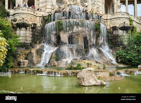 Water Fountain at the Palais Longchamp in Marseille France Stock Photo ...