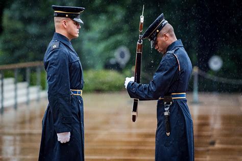 Soldiers assigned to the Tomb of the Unknown Soldier, 3rd U.S. Infantry Regiment (The Old Guard ...