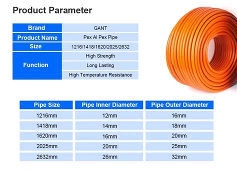 Flexible Tube Hot Water Pex Aluminum Composite16mm Pex Pipe Pex ...