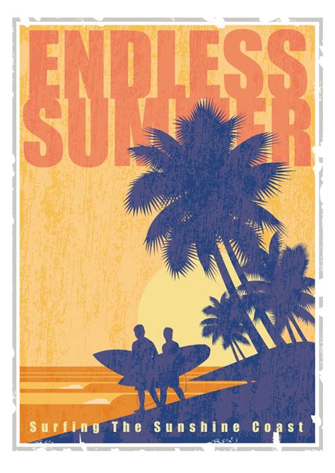 Vintage Surf Poster, Vintage Travel Poster, Vintage Print, Surfing Poster, Vintage Poster ...