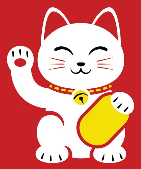 Illustration of Lucky Cat in Red Background 21057022 Vector Art at Vecteezy