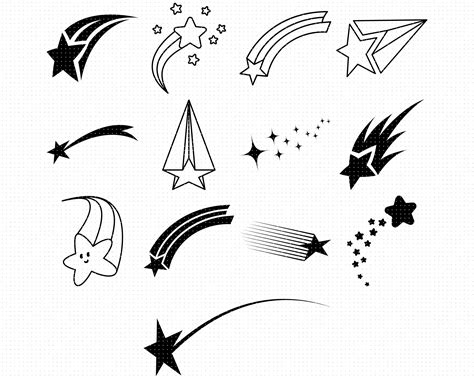 Paper, Party & Kids Scrapbooking Shooting Stars Star vector star clipart star cut files Star SVG ...