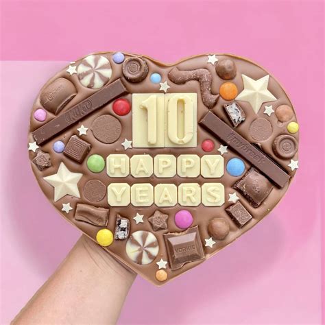 Large Chocolate Heart With Personalised Message By Choc Til You Drop