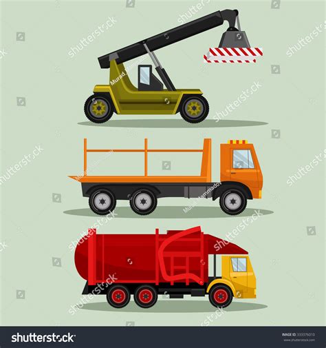 Industrial Different Types Vector Vehicles Image Stock Vector (Royalty Free) 333376010 ...