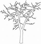 Bare Tree With Branches Coloring Page Sketch sketch template