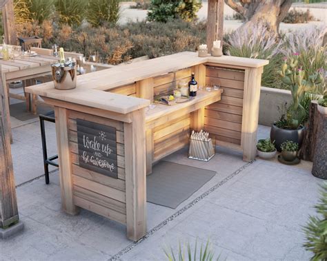 DIY outdoor bar plans - DIY projects plans