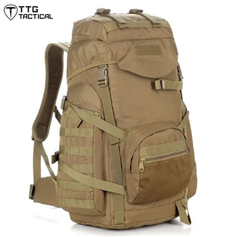 60L MOLLE Nylon Backpack Travel Militray Backpack Assault Heavy Duty Waterproof Backpack-in ...